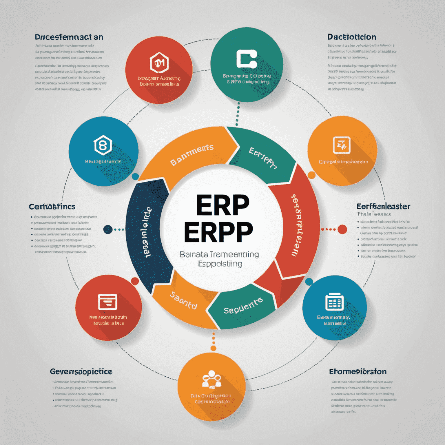 A visual representation of the top 5 benefits of implementing an ERP system, including improved efficiency, data accuracy, and decision-making.